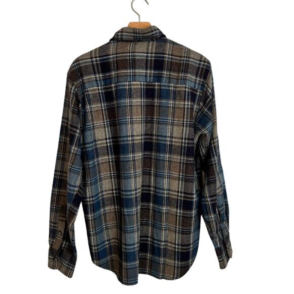Shelter Bay by Arrow Plaid Shirt Mens Sz M Wool Blend Flannel Vintage Button Up - Picture 10 of 12